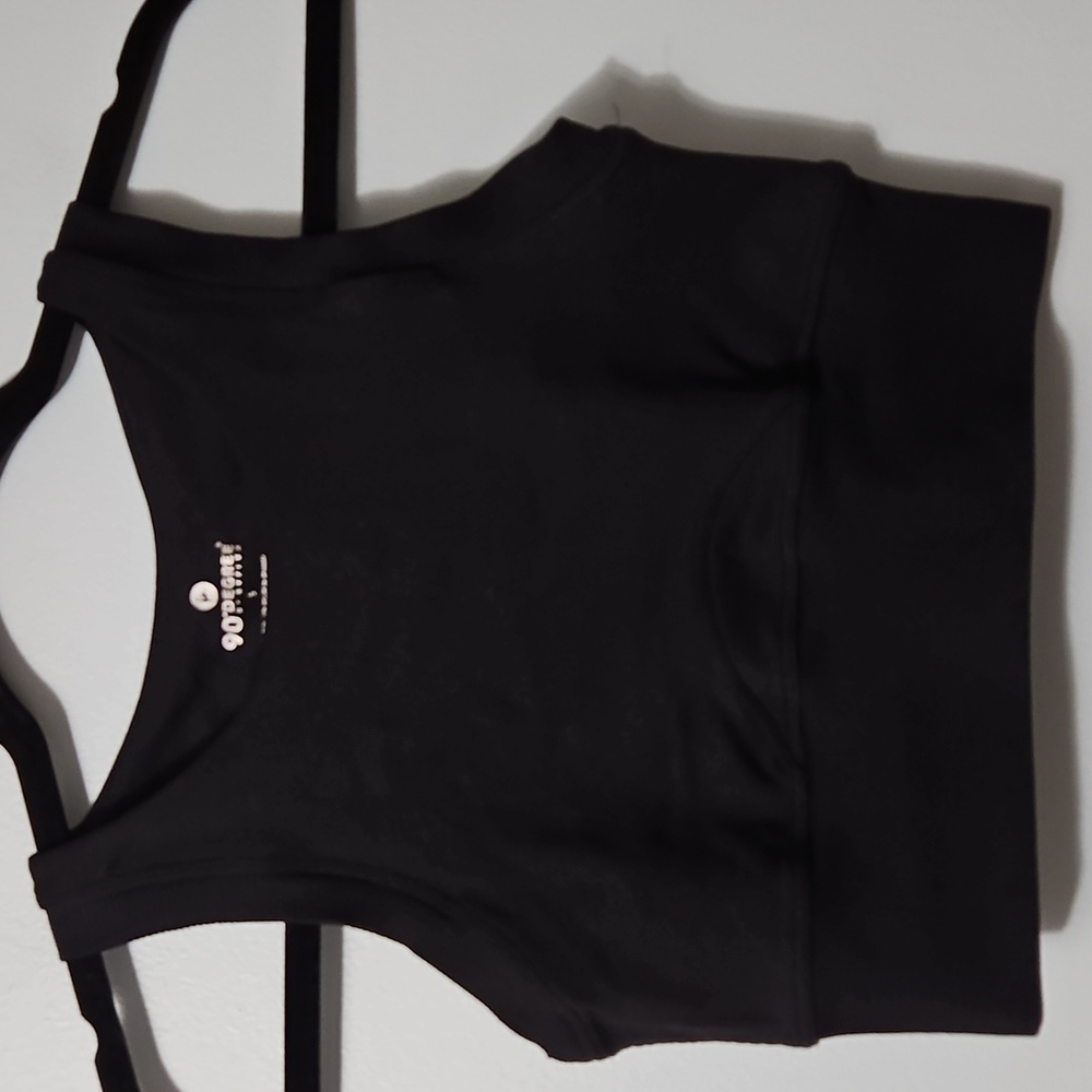 90 Degree By Reflex Black Tank Top Support Sports Bra Size S
